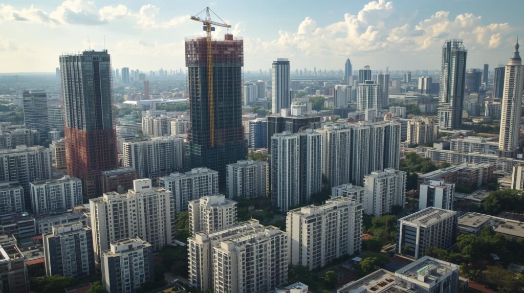 プノンペン不動産開発・都市開発の様子