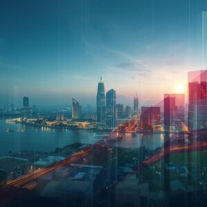 不動産の写真と2026年のグラフについての図が合わさっている写真